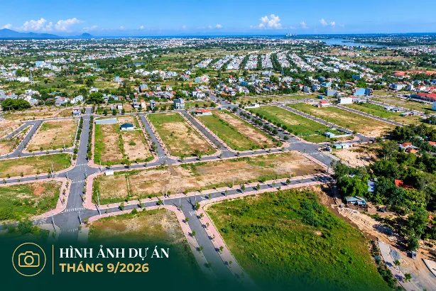 Đường nội khu và vòng xoay trung tâm New Green Villa Hội An